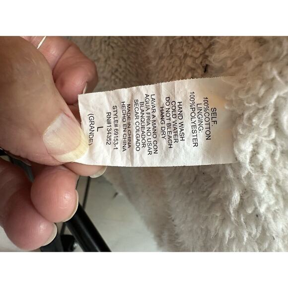 Ambience Women’s Shacket Size Large Shirt/Jacket Plaid Sherpa Button Up - Picture 6 of 11